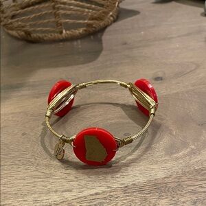 Bourbon & Bowties Gold and Red Georgia Wire Bracelet